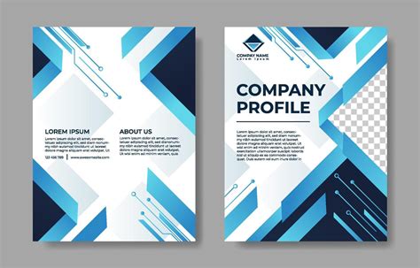 Technology Company Profile Template 20024255 Vector Art At Vecteezy