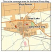 Aerial Photography Map of Columbia City, IN Indiana