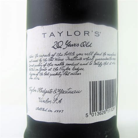 Taylors 20 Year Old Tawny Port Wine Auctioneer