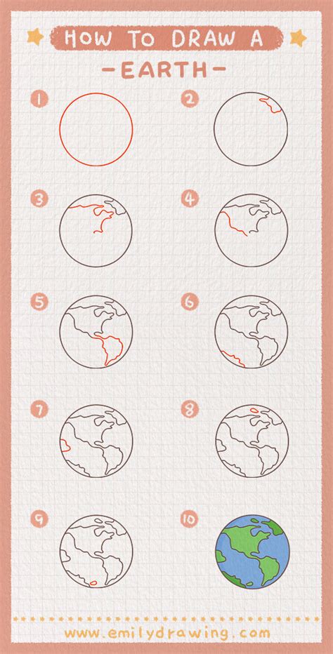 How To Draw Earth Emily Drawing