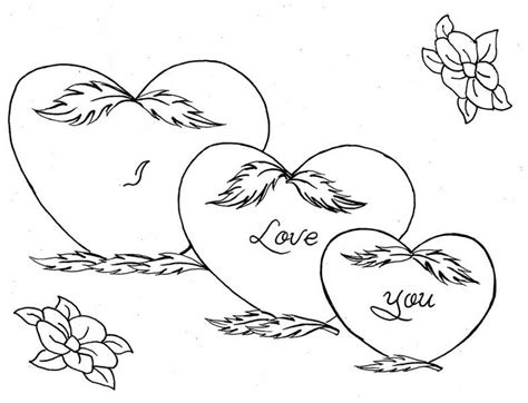 We hope you enjoy our online coloring books! Three Hearts And Roses Coloring Page : Color Luna
