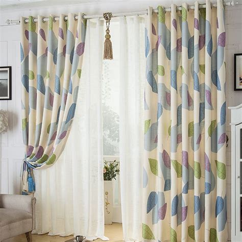 While you could choose a different colour or pattern compared to the interior design of your dining room, drapes must always complement that design in some way. Modern Style Leaf Patterned Ready Made Country Curtains ...