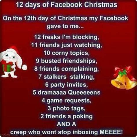 Days Of Christmas Christmas Humor Funny Facebook Status Facebook