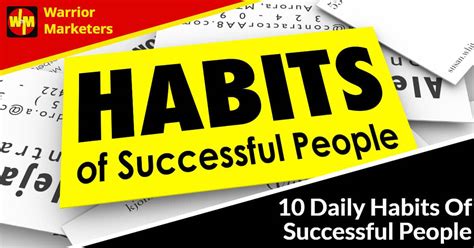 10 Daily Habits Of Successful People Habits Of Successful People