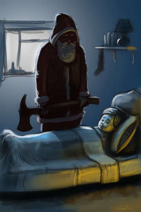 Bad Santa By Mrtomlong On Deviantart Creepy Christmas Scary