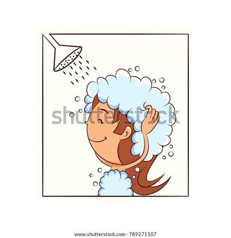 Girl Taking Shower Stock Vector Royalty Free 789271507 Shutterstock