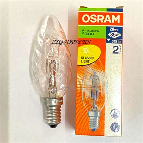 Osram W E Halogen Eco Classic Light Bulb Shopee Singapore