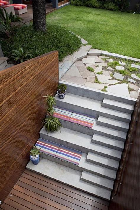 40 Ideas Of How To Design Exterior Stairways Patio Stairs Landscape