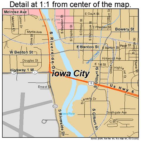 Iowa City Iowa Street Map 1938595