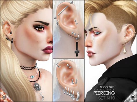Piercing Set In 12 Colors Found In Tsr Category Sims 4 Female Earrings