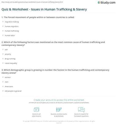 Human Trafficking Worksheets Worksheets For Kindergarten