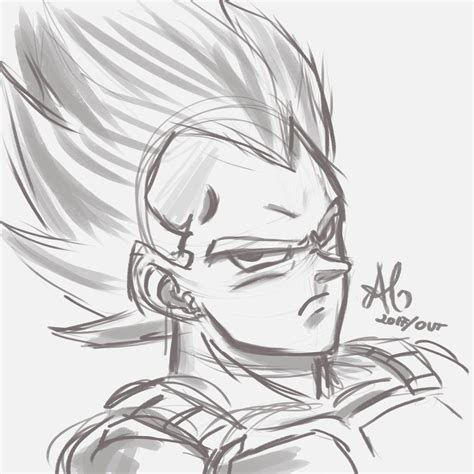 Sketch Vegeta By Andreluizv98 On Deviantart