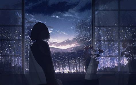 Ramón On Sky Anime Anime Scenery Night Sky Wallpaper
