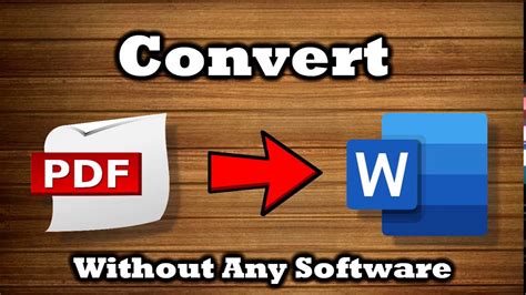 How To Convert Pdf To Word Without Using Any Software Youtube