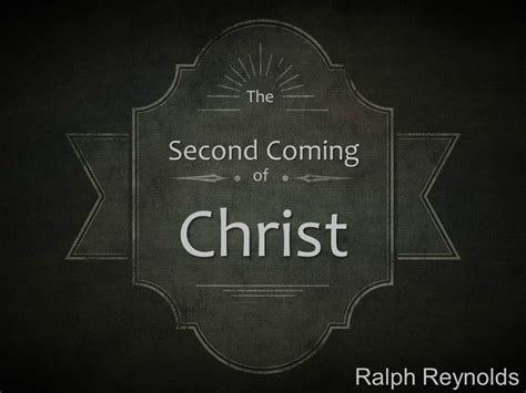 The Second Coming Of Christ Apostolic Information Service