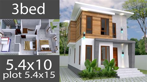 Small Home Design Plan 54x10m With 3 Bedroom Samphoas Plan