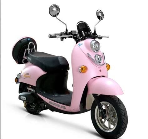 Girls Pink Electric Moped Scooter For Kids Electric Ride On Scooter