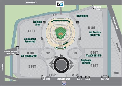 Oakland Coliseum Parking Map