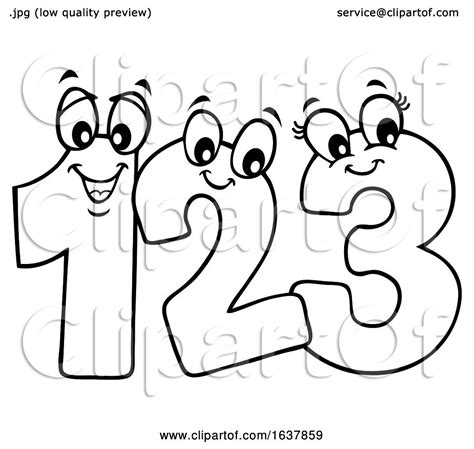 Black And White Happy Numbers By Visekart 1637859