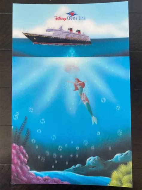 disney cruise line little mermaid lenticular hologram 16 99 picclick