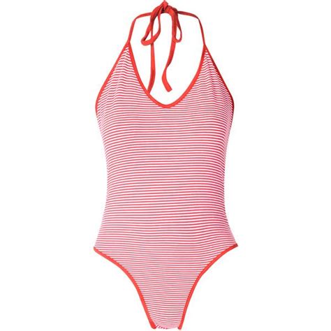 Glamorous Red And White Stripe Bodysuit 13 Liked On Polyvore