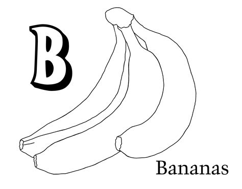 This fruit is very nutritious. Banana coloring pages to download and print for free