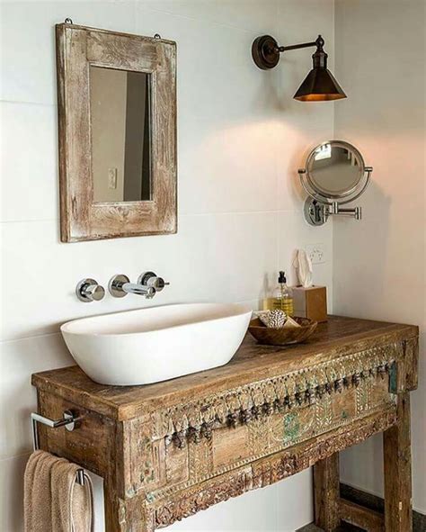 Pin de Daisy en Baños Muebles de baño rusticos Baños de estilo