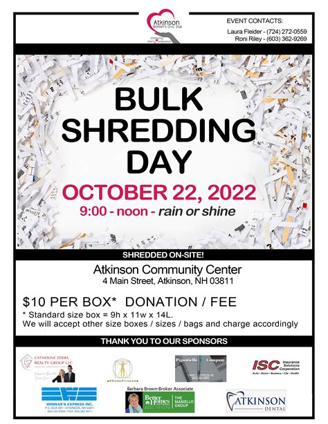 Oct 22 Bulk Shredding Event Salem Nh Patch