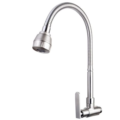 1178s Euro Uk Stainless Steel Flexible Hose Wall Sink Tap Faucet Vr Diy