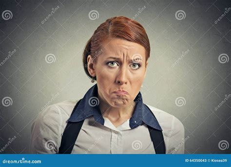 Grumpy 20s Fat Woman Grumbling Stock Image 59031319