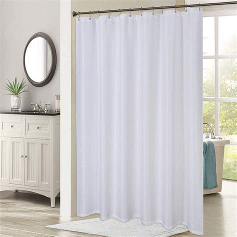 Mulanimo Shower Curtains 78 Inches Long Waffle Weave Fabric Shower Curtain Heavy Duty Thick