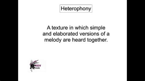 Kgv College As Music Terms 38 Heterophony Youtube
