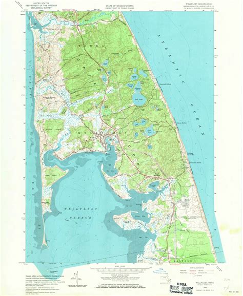 Wellfleet Massachusetts 1958 1971 Usgs Old Topo Map Reprint 7x7 Ma