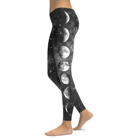 Sysea S 5xl Women Fashion Moon Phases Print Leggings Yoga Pants Plus