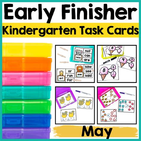 Early Finisher Task Cards For Kindergarten May Mrs Bs Beehive