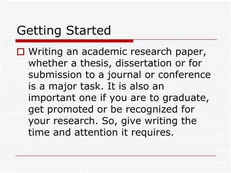 Ppt Overview Of Writing A Research Paper Powerpoint Presentation