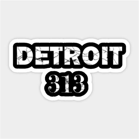 313 Detroit Area Code Vintage 313 Detroit Area Code Sticker Teepublic Uk