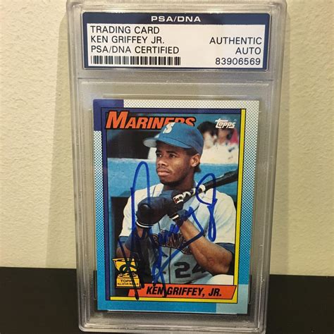 Trading cards at sportsmemorabilia.com online store. Ken Griffey Jr Signed Autographed 1990 Topps Rookie Card ...