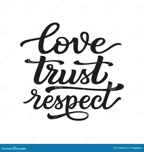 Love Trust Respect Text Stock Vector Illustration Of Quote 174547213