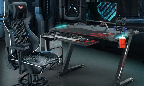 Eureka Ergonomic Z1 S Gaming Desk With Led Light Black