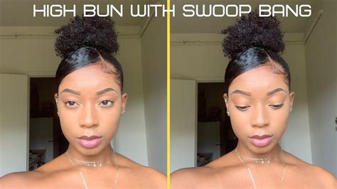 High Bun With Side Swoop Bang Toni Bryanne Youtube