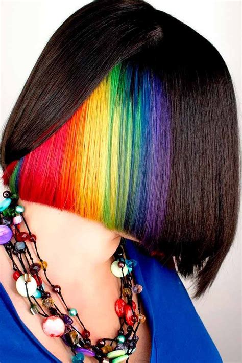 25 Mesmerizing Hidden Rainbow Hair Hidden