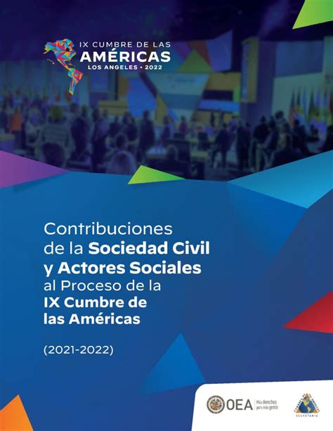 IX Cumbre De Las Americas 2022 Contribuciones De La Sociedad Civil Y