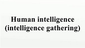 Human intelligence (intelligence gathering) - YouTube