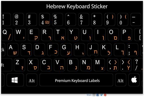 Hebrew Keyboard Printable