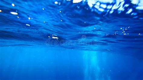Ocean Water Wave Underwater View From Underwater Stock Image Image Of