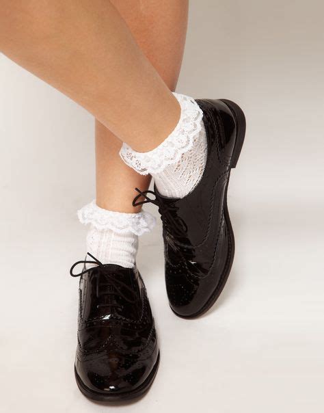 Asos Crochet Lace Frill Socks And Mary Janes With Images Frilly Socks Women Oxford Shoes