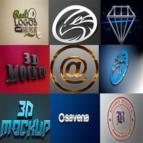 I Will Convert Your Transparent Logo Or Text Into 3d Mock Up Design For