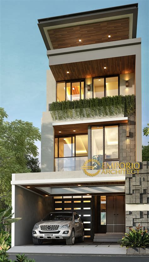 Contoh warna cat rumah bagian depan renovasi. 5 Desain Rumah Style Modern Tropis Terbaik Dengan Lebar Depan 6 Meter