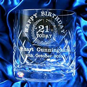 I purchased this item as a christmas gift for my youngest son. 21st Birthday Whisky Glass for Him, Personalised 21st ...